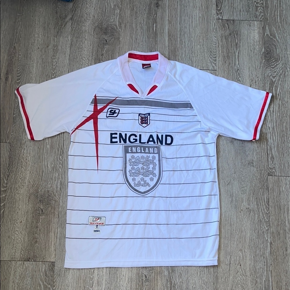 Sport Cruz White England Graphic Men's Shirt Jersey soccer size medium